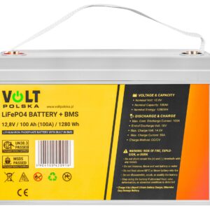 Akumulator LiFePo4 100Ah 100A 12V BMS VOLT POLSKA