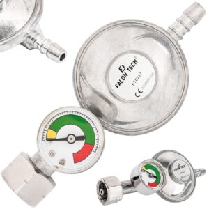 Reduktor gazowy do butli 11kg z manometrem wskaźnik gaz propan butan FALON-TECH