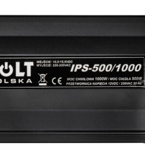 Przetwornica napięcia prądu IPS-1000 (12V/230V/1000W) VOLT POLSKA