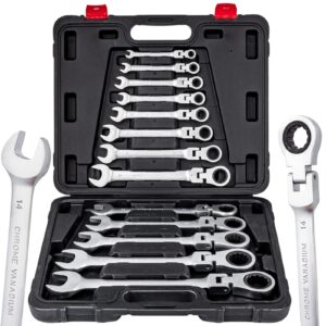Klucze Płasko Oczkowe z Grzechotką Łamaną 8-32mm 13el FALON-TECH