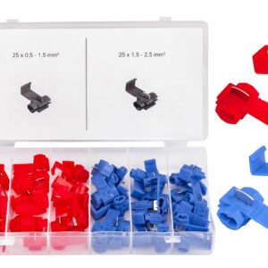 Szybkozłączki elektryczne kabel złączki 0,5-2,5 mm zestaw 50 sztuk SILVER