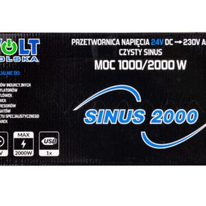 Przetwornica SINUS-1000/2000W (24V/230V) VOLT POLSKA