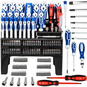 Zestaw śrubokrętów wkrętaków bity klucze nasadki imbusy torx z magnesem 100el FALON-TECH