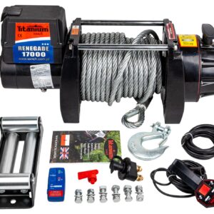 Wyciągarka samochodowa elektryczna 17000lbs 7,7 24v TITANIUM WINCH