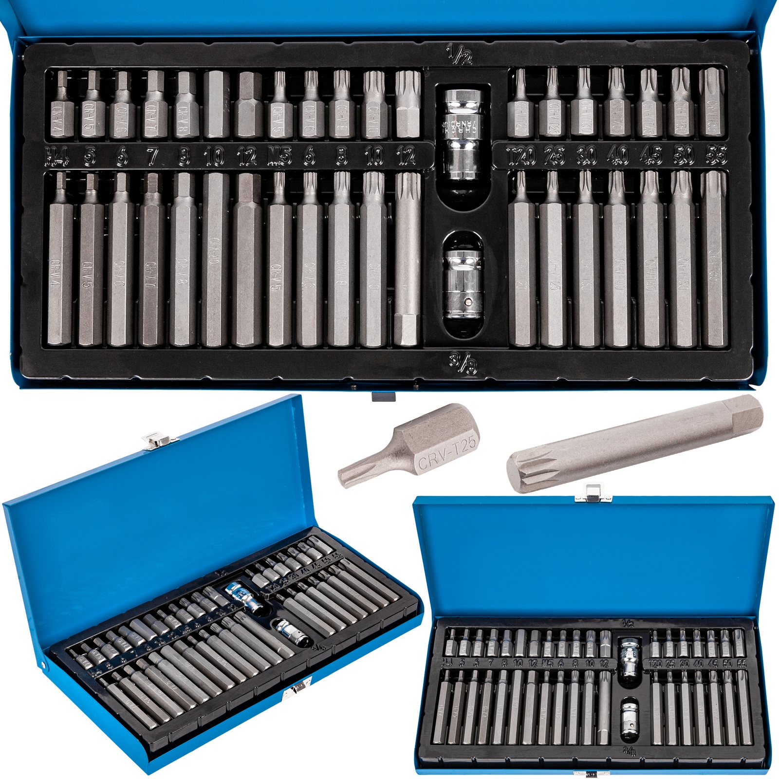 Zestaw bitów bity torx hex spline 40 sztuk walizka MAR-POL