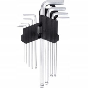 Klucze imbusowe imbus z kulką 1,5-10 mm CRV 9 sztuk GEKO