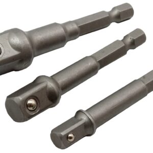 Adaptery do wkrętarki (redukcje na nasadki) 3 szt. 1/4" 3/8" 1/2" FALON-TECH