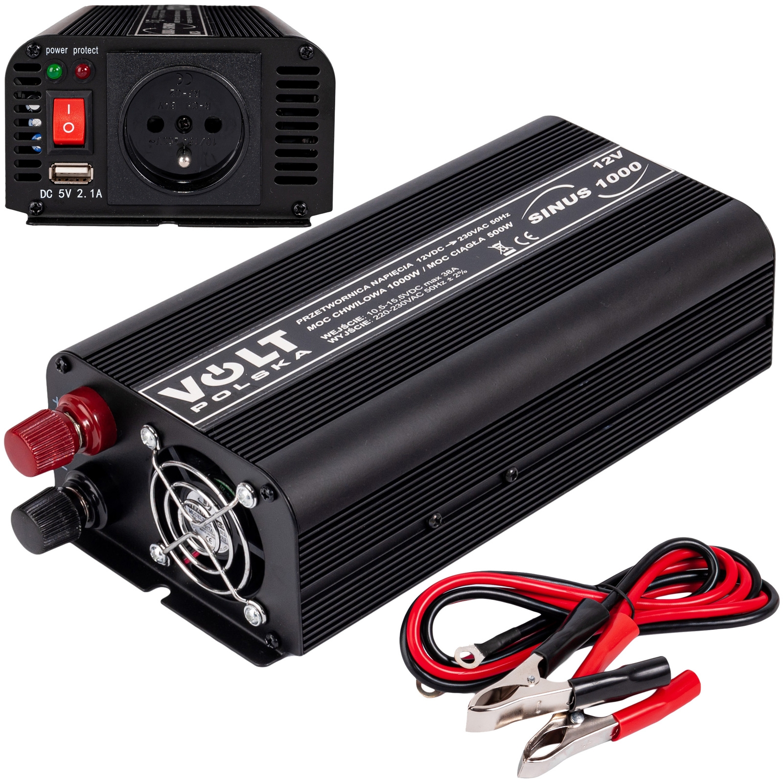 Przetwornica napięcia SINUS 1000 (12V/230V/1000W) VOLT POLSKA