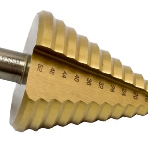 Wiertło stożkowe stopniowe tytanowe 4-52 mm HSS GEKO