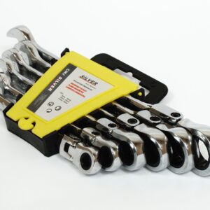 Klucze płasko oczkowe z grzechotką łamane 8-19 mm 6 sztuk FALON-TECH