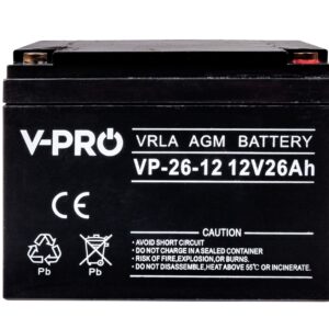 Akumulator AGM VRLA V-PRO 12V 26Ah Bezobsługowy VOLT POLSKA